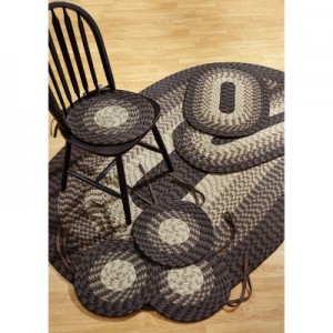 Alpine Braided Rug 7-Piece Set with Room Size Rug and Accessories, Chocolate   